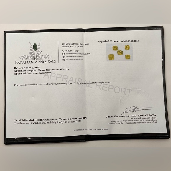 Natural Peridot 9.20 cts Cushion Cut Loose Gemstone - Picture 4 of 5